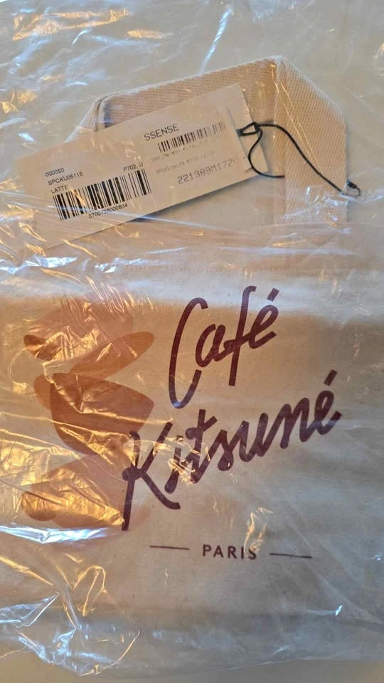 MAISON KITSUNÉ x CAFÉ KITSUNÉ MINI TOTE BAG