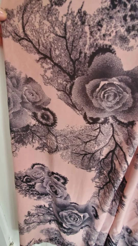 Pink and Rose Print Pant Romper with stretch - photo 2