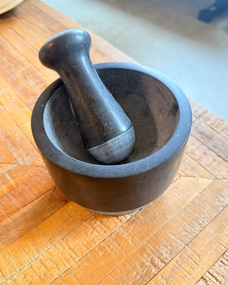 Black Stone Mortar & Pestle - photo 3
