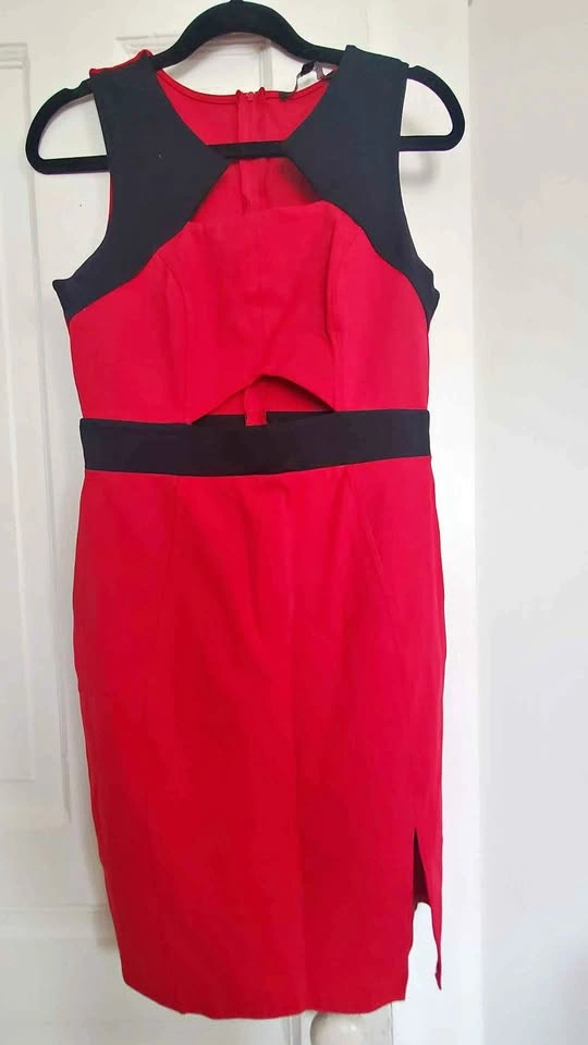 GUESS red and black cutout dress