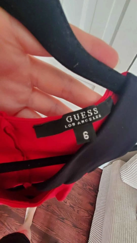 GUESS red and black cutout dress - photo 3