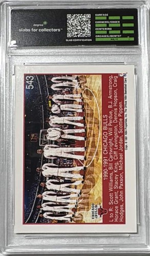 Michael Jordan 1991 Series II NBA Hoops #543 Degree Graded 10 - photo 2