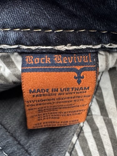 Rock Revival Sundee Woman’s Bootcut Jeans Denim Distressed Embro - photo 4