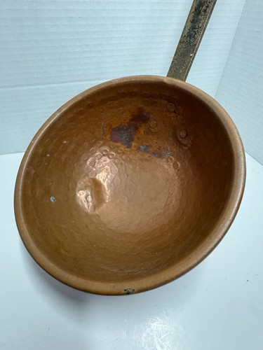 Antique Primitive Hand-Hammered Copper Ladle - photo 3
