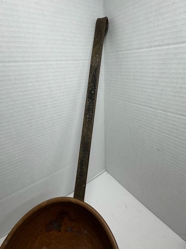 Antique Primitive Hand-Hammered Copper Ladle - photo 5