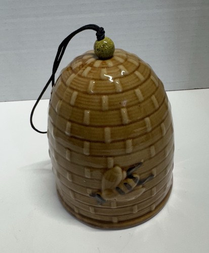 Beehive Windchime Garden Bell Chime Yellow Bee Hive - photo 3