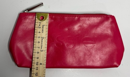 Essie Red Faux Leather Cosmetic Makeup Pouch - photo 3