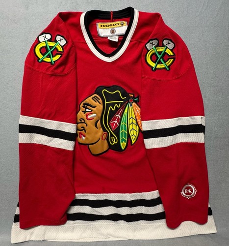 Vintage KohO Chicago Blackhawks NHL Official Licensed Hockey Jer