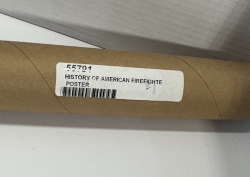 History of the American Firefighter Illustration Poster Paper Un