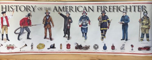 History of the American Firefighter Illustration Poster Paper Un - photo 2