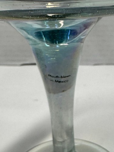 Set of 2 Mexican Hand Blown Margarita Glasses - photo 2
