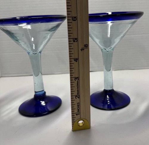 Set of 2 Hand-Blown Mexican Martini Glasses - photo 2
