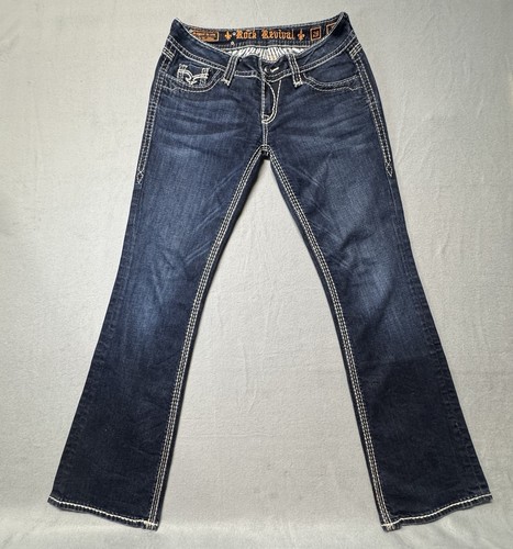 Rock Revival Molly Boot Low Rise Size 29 Embellished Jeans
