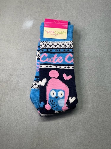 Pink Cookie Women's Owl Pattern Knit Slipper Socks
