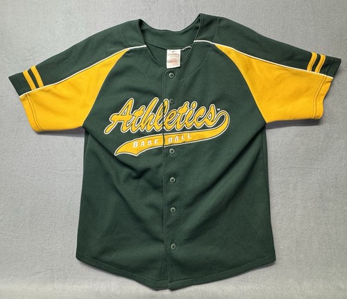 Vintage Oakland Athletics Jersey Youth 10/12 Green MLB Baseball