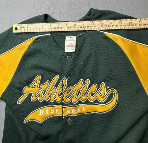 Vintage Oakland Athletics Jersey Youth 10/12 Green MLB Baseball - photo 4