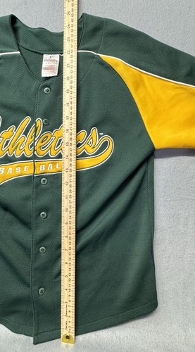Vintage Oakland Athletics Jersey Youth 10/12 Green MLB Baseball - photo 5