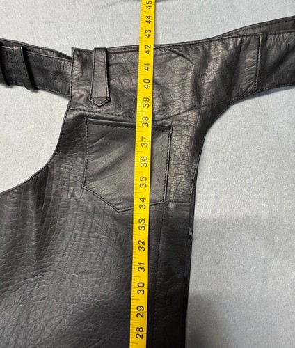 Hot Leathers Men's Black Genuine Leather Motorcycle Chaps Size X - photo 3
