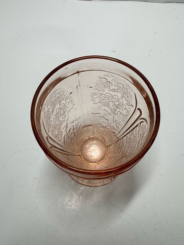 Jeannette Glass Cherry Blossom Pink 9 oz Footed Tumbler - photo 2