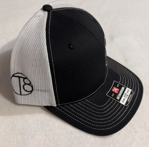 Twisted 8 Trucker Hat Mesh Back, Black White Solid Barbed Wire - photo 2