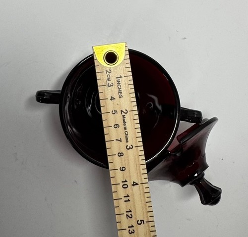 Vintage Anchor Hocking Royal Ruby Red Glass Sugar Bowl - photo 4