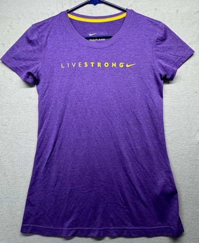 Nike Livestrong Dri-Fit Purple Performance Graphic T-Shirt Women