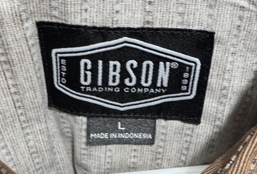 Gibson Men's Brown Striped Woven Long Sleeve Pearl Snap Shirt - photo 3