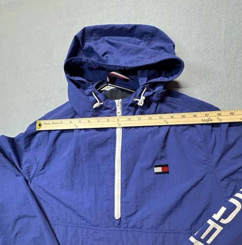 Tommy Hilfiger Hooded Windbreaker Jacket Mens Blue Medium - photo 5
