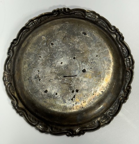 Small Italian Made Silver Plated Dish With Engraving - photo 2