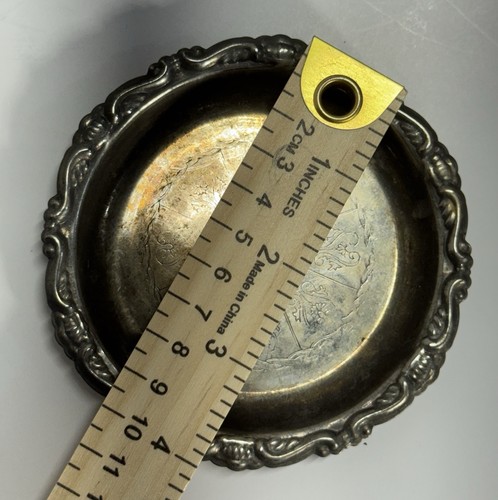 Small Italian Made Silver Plated Dish With Engraving - photo 5