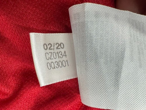 Adidas Shirt Medium Red Striped Climalite Short Sleeve Soccer - photo 4