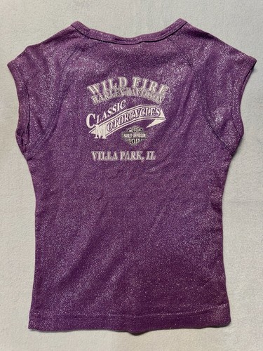 Harley-Davidson Women's Glitter Sparkle Cap Sleeve T-Shirt - photo 3