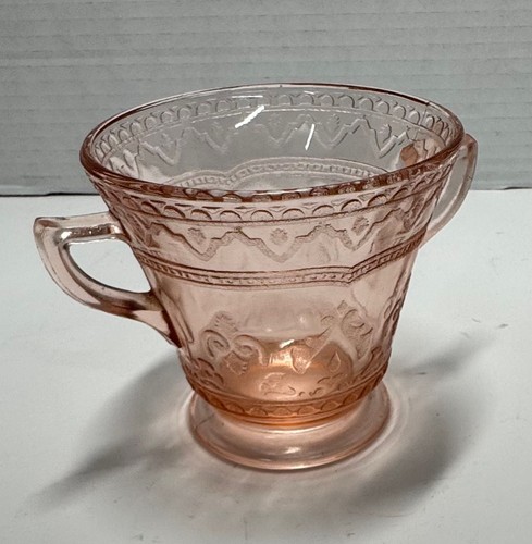 Federal Glass Patrician Pink Depression Glass Sugar Bowl