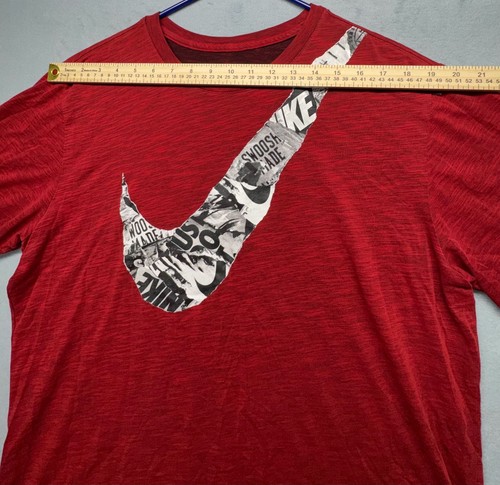 Nike Men's Dri-FIT Slub Graphic Swoosh T-Shirt Red - photo 5