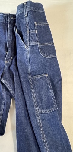 Carhartt FR CAT 2 Denim Work Pants Blue 46x30 Original Fit - photo 4