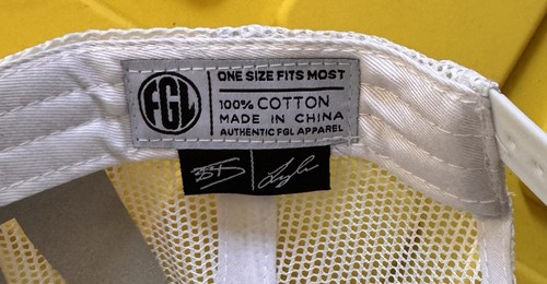 FGL Trucker Hat Mesh Back Adjustable One Size Blue Brown White - photo 2