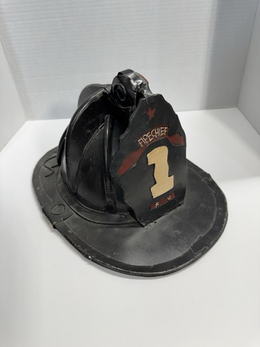 Fire Chief Black Firefighter Helmet Decoration Firechief No. 1 F