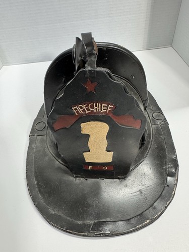 Fire Chief Black Firefighter Helmet Decoration Firechief No. 1 F - photo 3