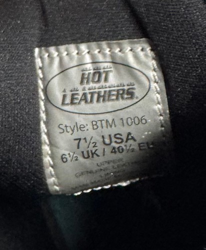 Hot Leathers BTM1006 Black Leather Lace-Up Motorcycle Boots - photo 2