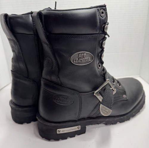 Hot Leathers BTM1006 Black Leather Lace-Up Motorcycle Boots - photo 3