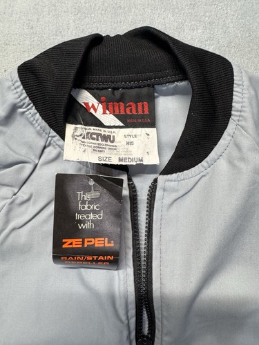 Vintage Moews Corn Seeds Farm Zip Up Jacket USA Gray Mens M - photo 2