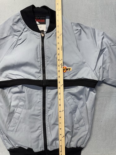 Vintage Moews Corn Seeds Farm Zip Up Jacket USA Gray Mens M - photo 4