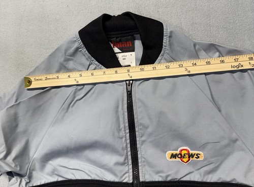 Vintage Moews Corn Seeds Farm Zip Up Jacket USA Gray Mens M - photo 5