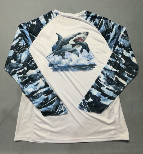 Palmyth Performance Fishing Shirt XXXL White Blue Camo - photo 3