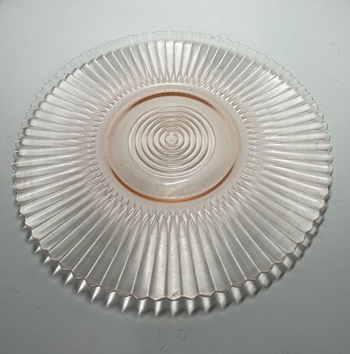 Vintage MacBeth-Evans Petalware Pink Depression Glass 10.5-inch