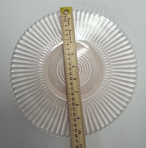 Vintage MacBeth-Evans Petalware Pink Depression Glass 10.5-inch - photo 3