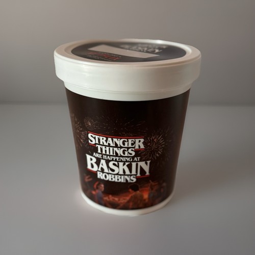 Stranger Things x Baskin-Robbins Netflix Promo Ice Cream Contain