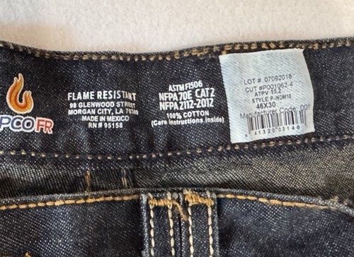 Lapco FR Flame Resistant Denim Work Pants 46x30 Blue Cotton - photo 5