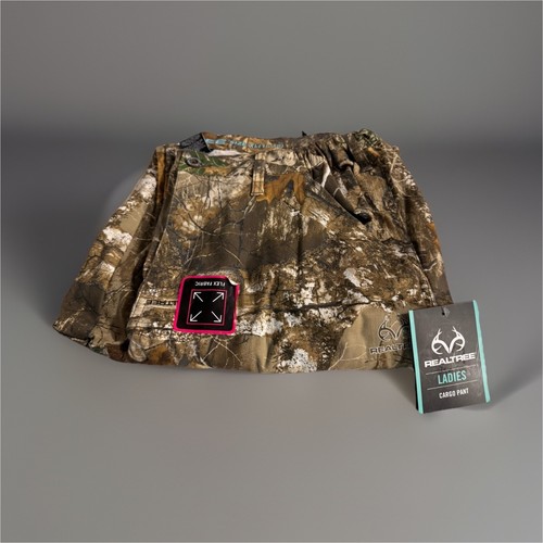 Realtree Womens Camouflage Cargo Pocket Pants Cotton Blend XL