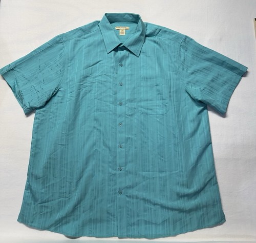 Island Passport Men’s Short Sleeve Button Down Shirt Size 2XL Te